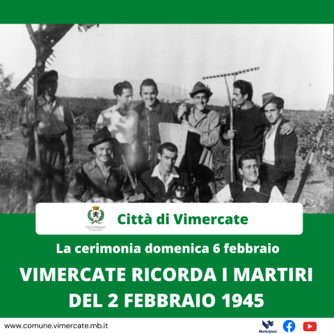 Vimercate ricorda i Martiri. Domenica 6 febbraio la cerimonia