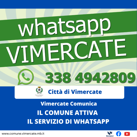Il Comune attiva il servizio WhatsApp